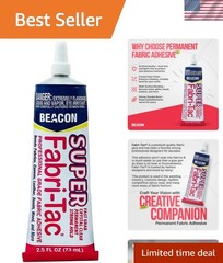 Super Fabri-Tac – New Industrial Grade Fabric Adhesive – Fast Grab, Quick Dry…