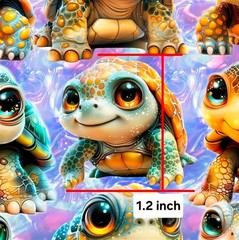 Sea Turtle Tortoise FAUX LEATHER ROLL 12″ x 55″ SMOOTH TEXTURE 1261428