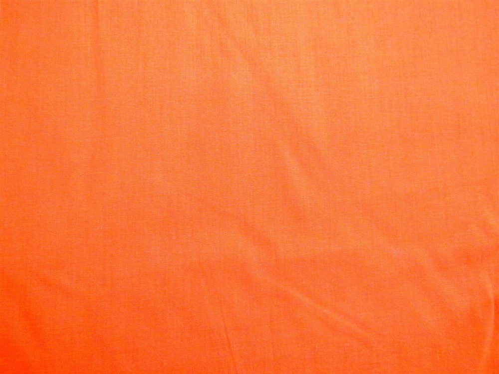 1 yd Palencia Broadcloth Solid Orange, 65% Dacron Poly 35% Combed Cotton