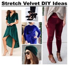Pack of 20 Yard x 60” Wide Stretch Velvet Fabric for Apparel or Upholstery