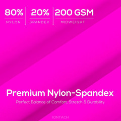 60″ Nylon Spandex Fabric by the Yard – 80% Nylon, 20% Spandex 4 Way Stretch Fabr