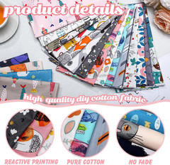 40 Pcs 20 X 20 Inch Cotton Fabric Bundles Fat Quarter Quilting Patchwork Multico