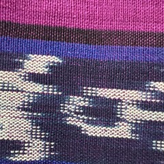 Guatemalan Fabric Icot 18 Inches Wide By 36 Inches Long Blue White Purple Hand W