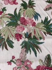 Schumacher 176780 Floribunda Document Linen Fabric 2 Yards