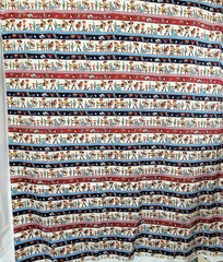 Child Western Theme Print Fabric Cowboy Cowgirls Horses Fence Boots More 108×61″