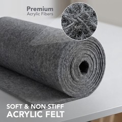 Charcoal Acrylic Felt Fabric 3.2mm Thick 60 Inch Wide Craft DIY 1 Yard
