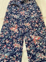 Vintage Japanese kimono silk fabric Chirimen/ navy blue, fans OT14