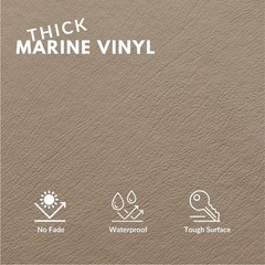 Marine Vinyl Fabric Upholstery Faux Leather Outdoor Boat 1 Yard Cut 36×54 Pebble