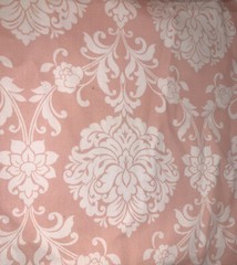 New Waverly Inspiration Pink Ivory/Off White Fabric +/- 7.5 Yds SEE DESCRIPTION