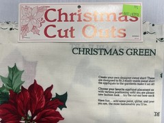 Christmas Cut Outs Greenery Wearable Art Applique Fabric Panel VIP Cranston NOS