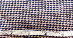 2 1/2 yards x 62″ Fine Houndstooth Weave Light Brown & Navy Trouser Weight Wool?