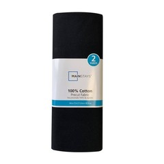 100 Cotton Precut Fabric Solid Black 2 Yards Quilting Craft Sewing Material New