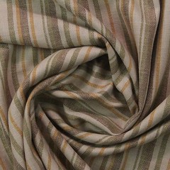 FABRICUT COLUMBINE MOUNTAIN STRIPE GREEN ORANGE BROWN MULTIUSE FABRIC BTY 56″W
