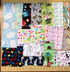 Fabric Scraps 2 Pounds Flannel 43 Different Prints and Solid Pieces #87