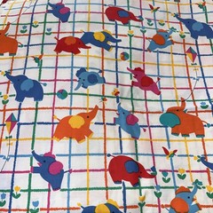 Cotton Fabric Fun Zone Hoffman California 4yds x 45″ Nursery Elephants