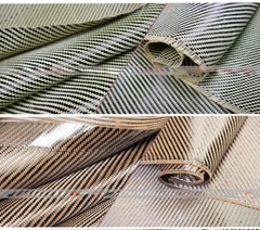 Aramid Carbon Fiber Blended Fabric Cloth Red/Yellow/Blue/Green/Purple/Grey Black