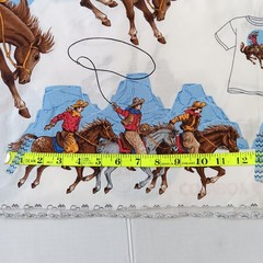 VIP Cranston Print Works Cowboy Appliques Cotton Panel 17″ x 44″