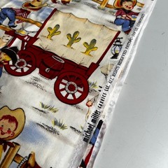 Michael Miller Lil Cowpokes Vintage Style Western Cowboy Cotton Fabric 71×45