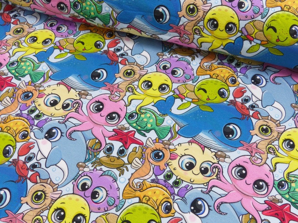 1m x 1.50m Party Animals 2 Heart Trouched French Terry