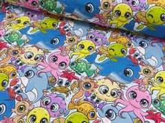 1m x 1,50m Partyanimals French Terry Dress Fabric, Wrinkle-Free Cotton Elastane