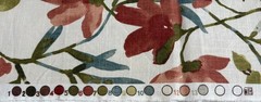 Braemore Gazebo Umber Floral Screen Print Fabric 54W”x 53” new