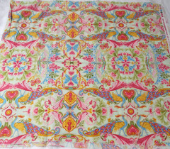 ½ yard Kaufman COTTON FABRIC Joie de Vivre Butterfly Peacock 44” x 19” quilt