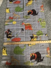 Vtg Large Remnants DINOSAUR Quilting Multi Two Piece 60×40 and 40×40