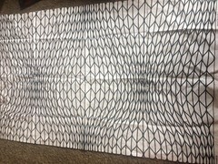 Ikea Paulin Machado 2013 Fabric Black White Geometric Design 60″ x 35″ curtain