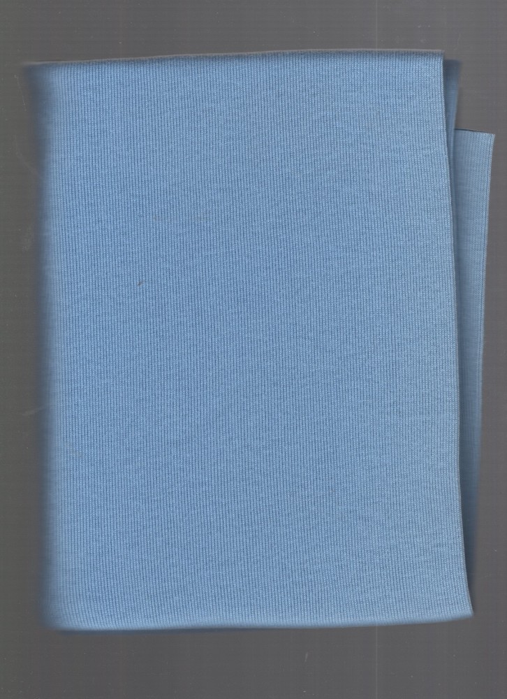 1 yard fabric ribbing #2 sky blue 100% cotton 57″ wide