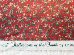 Touch of Baltimore Cotton Fabric 44×40″ Red Floral Calico for Henry Glass 8186