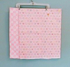 DAVID TEXTILES BABY BLOCKS & COORDINATING CHECK PINK FLANNEL FABRIC 1 YD EACH