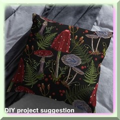 Rustic Mushroom Meadow Microfiber Fabric 36×59 inches