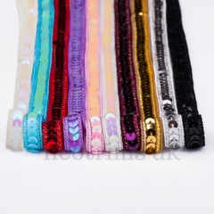 Sequin Ribbon Trimming Tape Border 10mm,Single Line Embellishment Neotrims