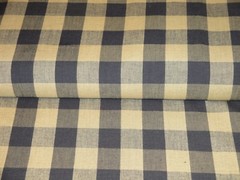 Black And Tea Dye Buffalo Check Cotton Homespun Fabric | Farmhouse Fabric