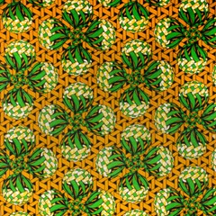 African Print Fabric (90317-6) Geometric 100% Cotton 44″ Wide Sold By The Yard