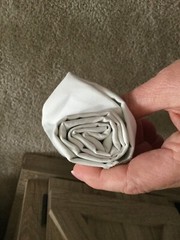 Fabric Solid White Color 100% Polyester Dry Clean Only 54′” Wide 25″ Long Remnan