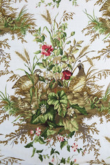 SCALAMANDRE CURTAIN FABRIC DESIGN Edwin’s Covey 6.4 METRES MULTI ON WHITE