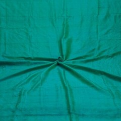 Vintage Blue Green Dual Tone 100% Pure Silk Sari Remnant 5YD Craft Fabric Scrap