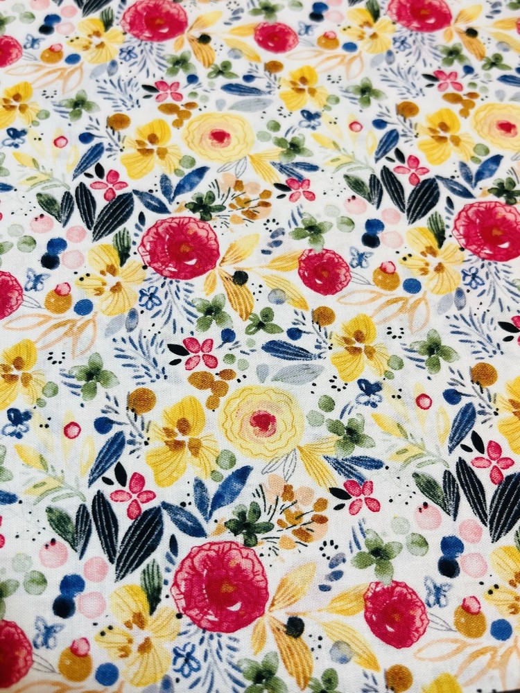 Singer FABRIC Floral Pattern Fat Eighth 9×21