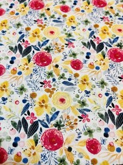 Singer FABRIC Floral Pattern Fat Eighth 9×21