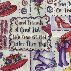 Fabric Dianna Marvin For Marcus Brother Textiles Pink And Purple 36” X 44”