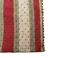 10 Yds Stripe Upholstery Drapery Fabric French Knot Tufted Dot W 56” Embroidered