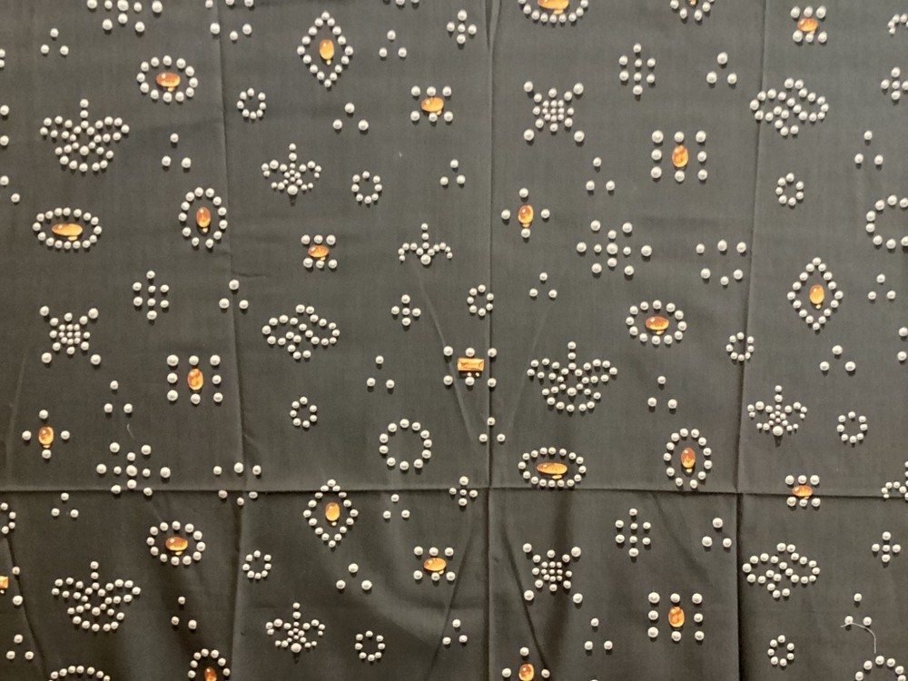 MCM Fabric Mid Century Modern Dated 1953 Magic Pearls William Ward Beecher