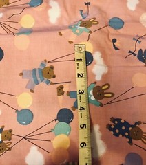 VTG Juvenile Puppies Bunnies & Bears w/ Balloons Hoffman California Fabric BTFQ