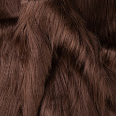 Brown Faux Fur Fabric for Crafts Squares Furry Fabric for Sewing, Costumes, Upho