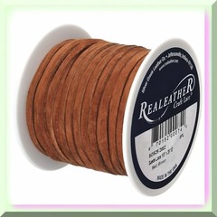 Brown Suede Lace 1/8 inch x 25 yards