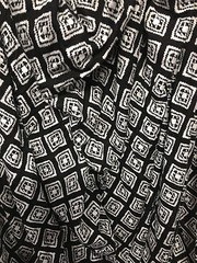 Rayon Stretch Jersey Knit Fabric Beautiful Geometric Black and white print 9 oz