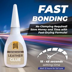 Leather Glue Adhesive 2 Pack 0.7 Oz 20g Super Glue for Leather Repair Fixing