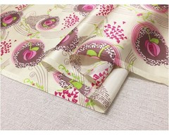 100% Mulberry Silk 16 Momme Charmeuse Fabric Rose Floral 44″ wide 1 meter XL049