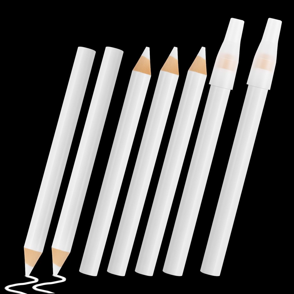Notoke 7 PCS Washable Fabric Marking Pencils, 1 Count (Pack of 7), White